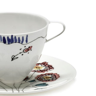 Marni by Serax Midnight Flowers coffee cup high with saucer - Buy now on ShopDecor - Discover the best products by MARNI BY SERAX design