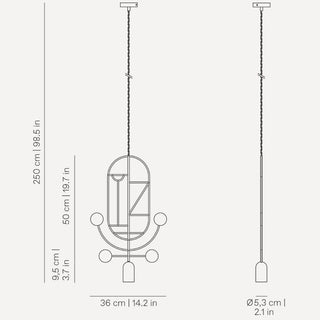 Nomon Wooden Dots pendant lamp graphite structure 1 element 110 Volt - Buy now on ShopDecor - Discover the best products by NOMON design