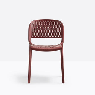 Pedrali Dome 261 perforated chair for outdoor Pedrali Red RO400E - Buy now on ShopDecor - Discover the best products by PEDRALI design