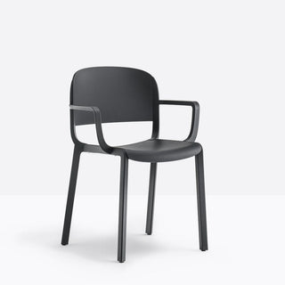 Pedrali Dome 265 chair with armrests for outdoor use Black - Buy now on ShopDecor - Discover the best products by PEDRALI design