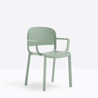 Pedrali Dome 265 chair with armrests for outdoor use Pedrali Green VE100E - Buy now on ShopDecor - Discover the best products by PEDRALI design