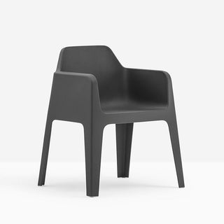 Pedrali Plus 630 garden lounge chair with armrests Pedrali Anthracite grey GA - Buy now on ShopDecor - Discover the best products by PEDRALI design
