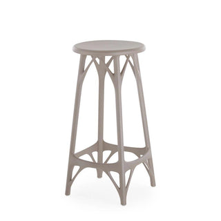 Kartell A.I. stool Light with seat h. 25.60 inch. for indoor/outdoor use Kartell Grey GR - Buy now on ShopDecor - Discover the best products by KARTELL design