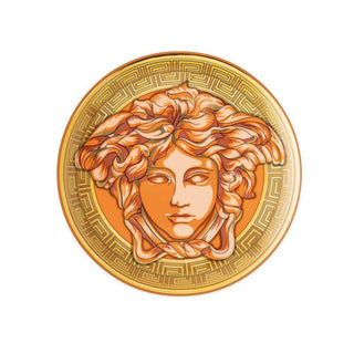 Versace meets Rosenthal Medusa Amplified plate diam. 6.70 inch Versace Orange Coin - Buy now on ShopDecor - Discover the best products by VERSACE HOME design